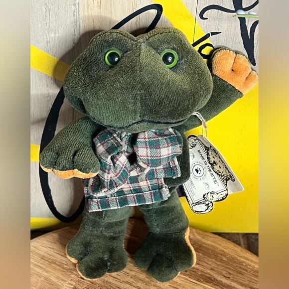 Ezra R. Ribbit 6.5 Plush Frog  Bears in the Attic Collectible style #566470 - Picture 11 of 13